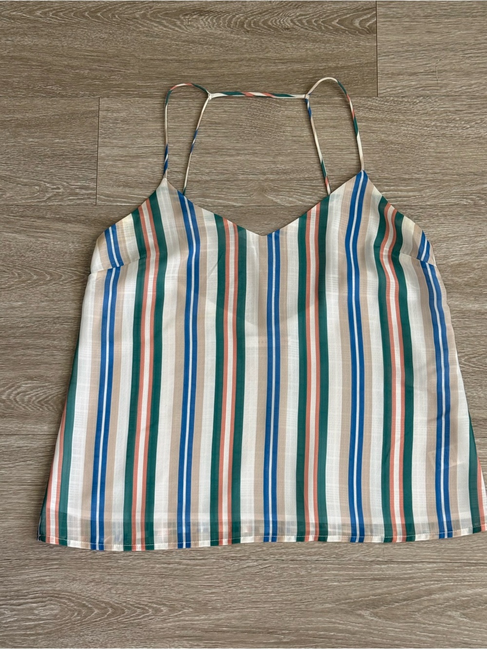 Lush Striped V-Neck Cami Tank Top